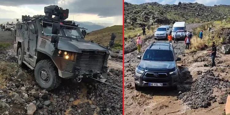 Ağrı Dağı’nda sel felaketi: Dağcılar ve turistler mahsur kaldı