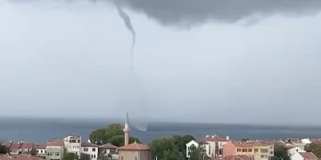 Şile’de oluşan hortum kamerada