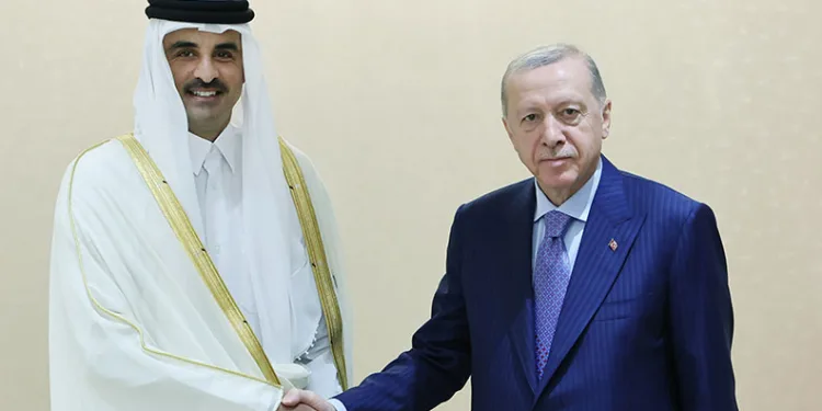 Cumhurbaşkanı Erdoğan, Katar Emiri Hamad Al Thani ile görüştü