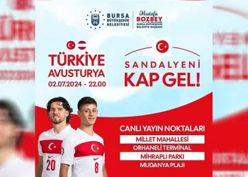 Bursa’da Türkiye-Avusturya maçı dev ekranlarda izlenecek