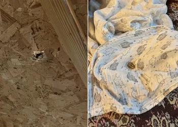 Yorgun mermi uyuyan bebeğin yatağına düştü