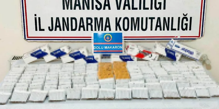 Markette makaron ele geçirildi