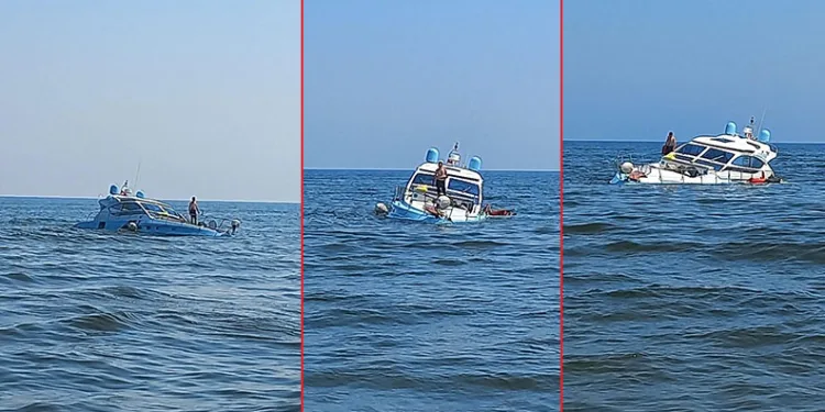 Mudanya’da arızalanan yat karaya oturdu