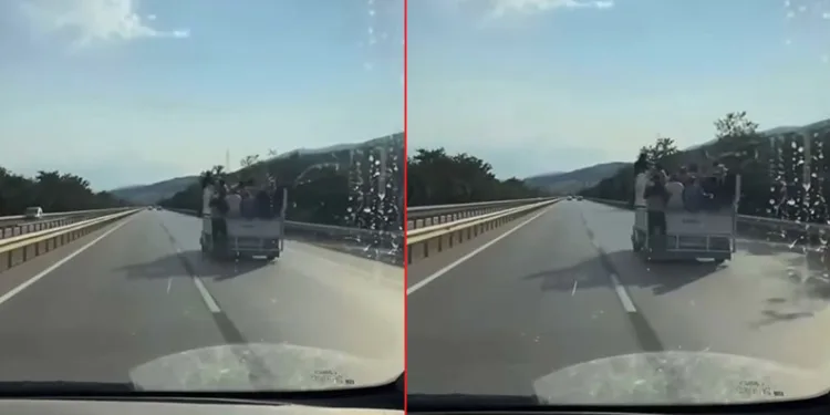 Bursa’da tehlikeli yolculuk kamerada