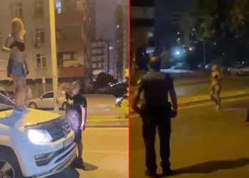 Zombi görünümlü kadın ortalığı birbirine kattı
