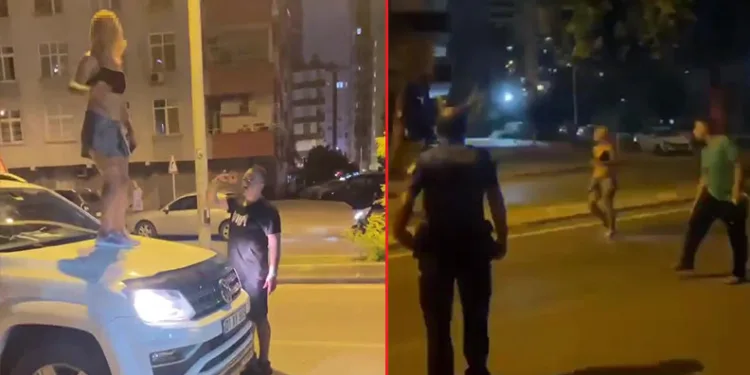 Zombi görünümlü kadın ortalığı birbirine kattı