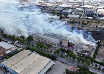 Kayseri’de alev alan otlar fabrikayı yaktı