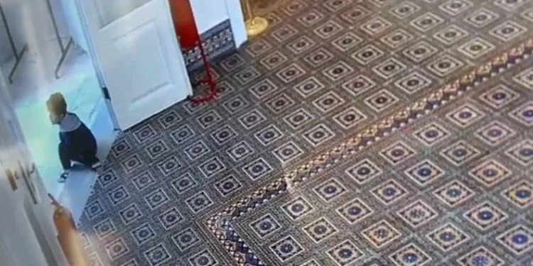 Çocuğa uyan vatandaşlar müzeye ayakkabılarını çıkararak girdi