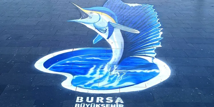 Bursa sokaklarında 3 boyutlu sanat