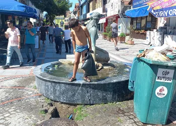 Süs havuzunda tehlikeli serinleme