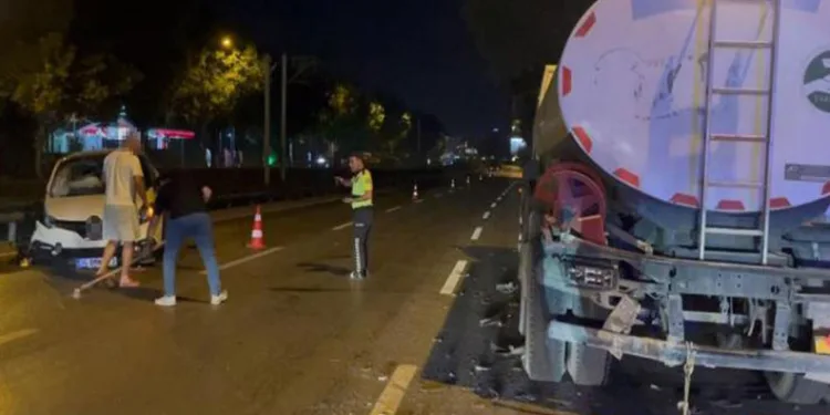 Bursa’da sulama tankerine çarptı, polisle pazarlığa kalkıştı