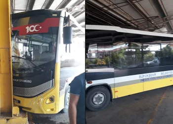Kendi kendine harekete geçen otobüs, şoförlere çarptı