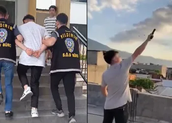 Çatıdan havaya defalarca ateş açmıştı, yakalandı