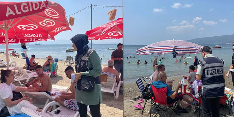 Sahillerde polisten sıkı denetim