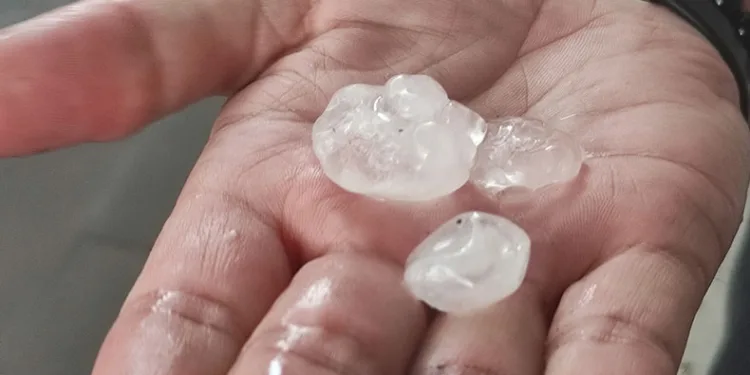 Ardahan’da sağanak ve dolu etkili oldu