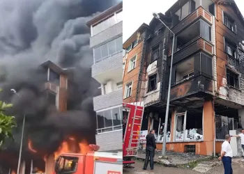 Patlayan çamaşır makinesi apartmanı harabeye çevirdi