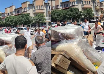 Gıda ürünlerinin üzerine düştüğü işçi yaralandı