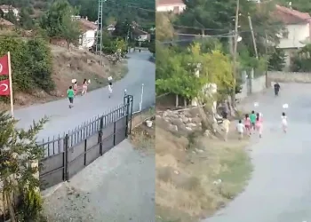 Amasya’da köyde yaşayan çocuklardan “Park isteriz” eylemi