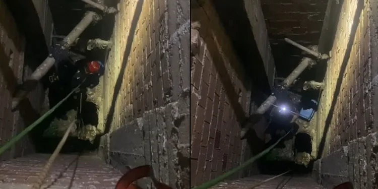 Film sahnelerini aratmayan kedi kurtarma operasyonu