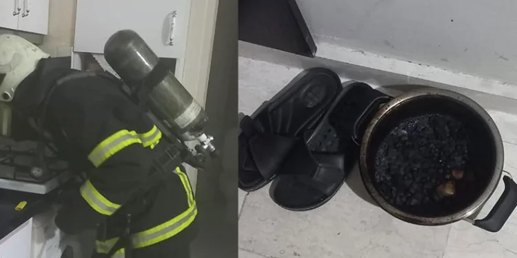 Ocakta unutulan tava yangına neden oldu