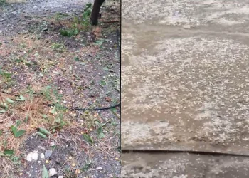 Keles’te dolu etkili oldu