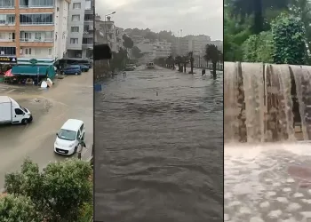 Bursa’da yollar dereye, merdivenler şelaleye döndü
