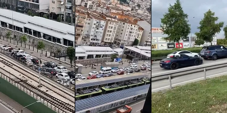 Yolu kapatıp halay çektiler, sürücüleri çileden çıkardılar