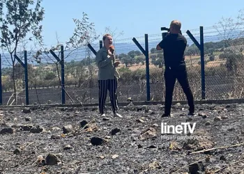 Line Tv ekibi yangın bölgesinde