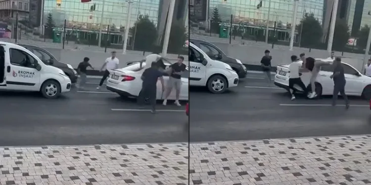 Trafik tartışması, baltalı, yumruklu kavgaya dönüştü