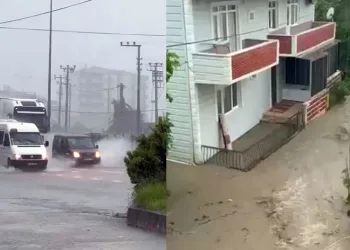 Trabzon’da şiddetli yağış