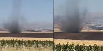 Adıyaman’da hortum görüntülendi