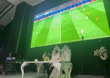 Milli Takımın maçını düğünlerinde izlediler