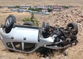 Elazığ’da otomobil takla attı: 1 yaralı