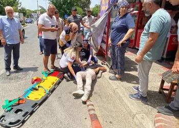 Aydın’daki kazada motosiklet sürücüsü yaralandı
