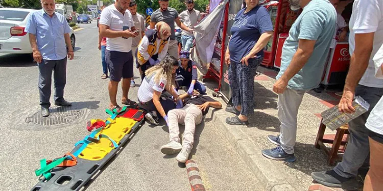 Aydın’daki kazada motosiklet sürücüsü yaralandı