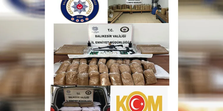 Balıkesir’de kaçak tütün operasyonu