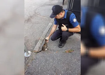 Polis merkezinin yeni maskotu