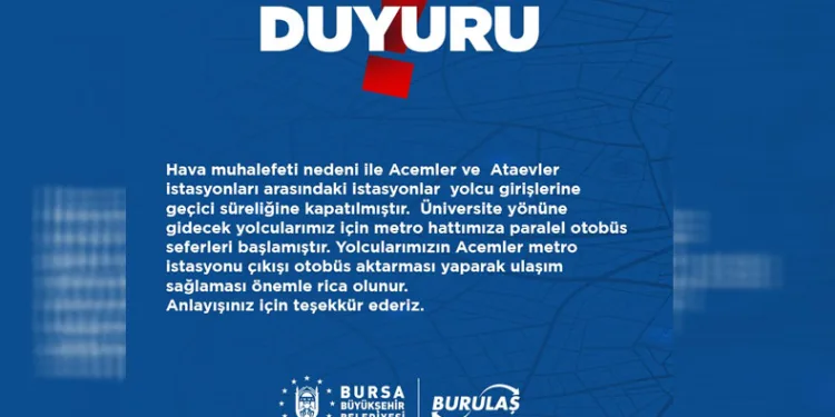 BURULAŞ’tan uyarı