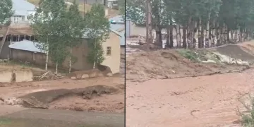 Saray’da sel: Ekili alanlar zarar gördü