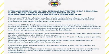 Fenerbahçe’den 3 Temmuz açıklaması