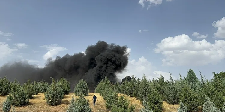 Malatya’da korkutan konteyner yangını