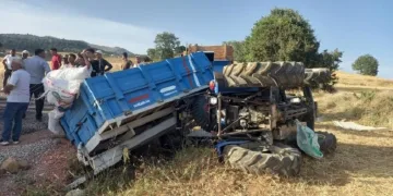 Ağır yaralanan traktör sürücüsü hayatını kaybetti