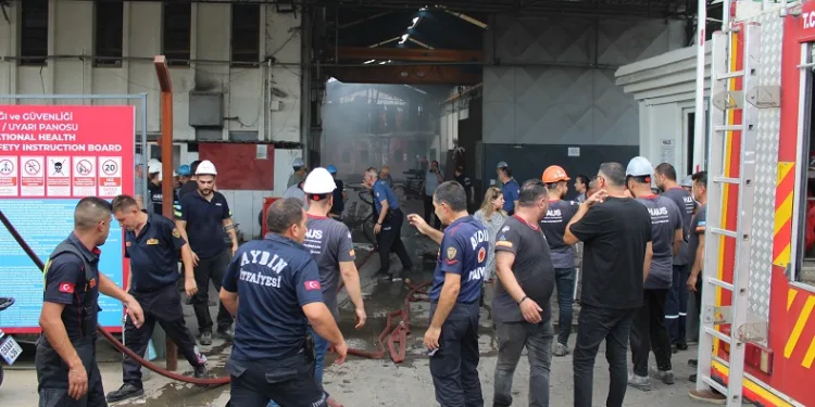 Aydın’da fabrika yangını