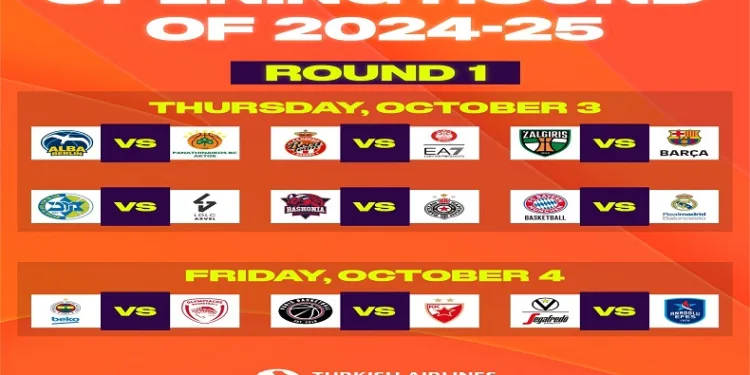 THY EuroLeague’de 2024-2025 sezonu fikstürü açıklandı