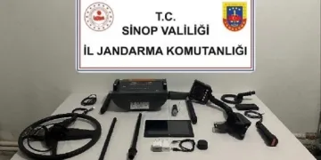 Sinop’ta izinsiz kazıya suçüstü