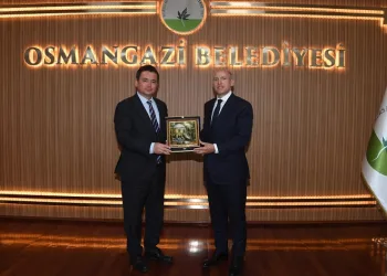 Başkan Aydın, Almanya Hessen eyaleti Bakanı Pentz’i ağırladı