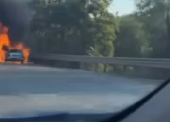 Bursa’da otomobil alev alev yandı