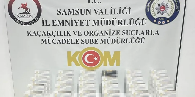 Samsun’da 21 bin 600 adet gümrük kaçağı makaron ele geçirildi