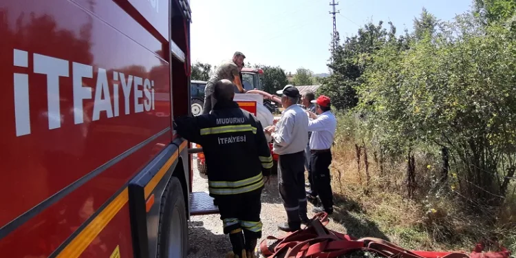 Köyde bulunan su tankeri faciayı önledi