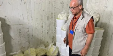 Gaziantep’te 1 ton 112 kilogram kaçak peynir ele geçirildi